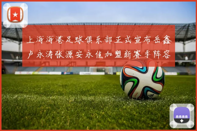 上海海港足球俱乐部正式宣布岳鑫卢永涛张源安永佳加盟新赛季阵容更新